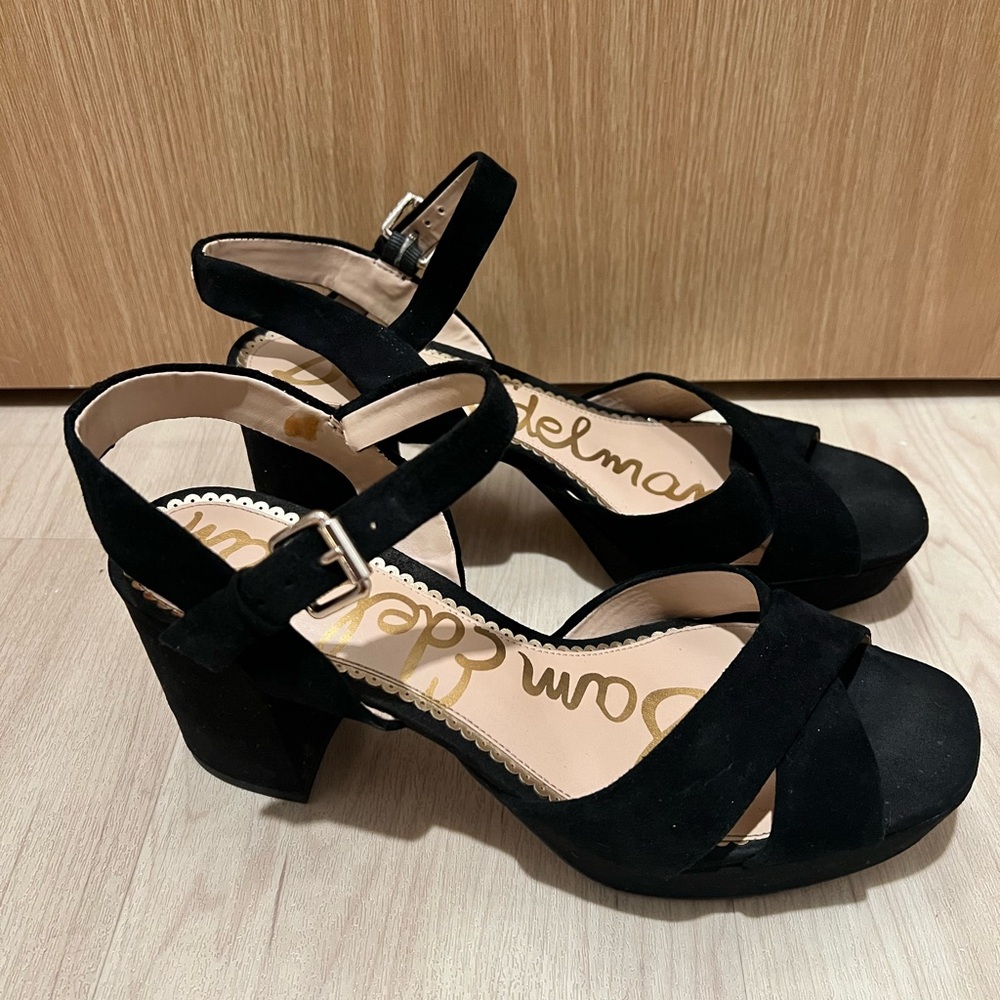 Sam Edelman Black Platform Heels